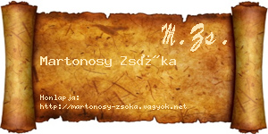 Martonosy Zsóka névjegykártya